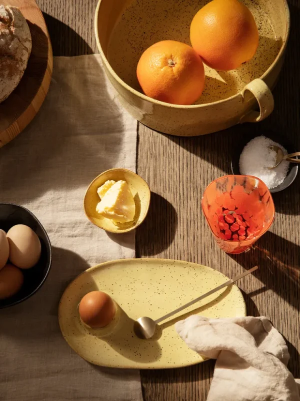 Plates And Bowls<ferm LIVING Flow Centrepiece - Speckle Yellow