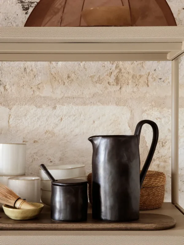 Plates And Bowls<ferm LIVING Flow Jar with spoon - Black