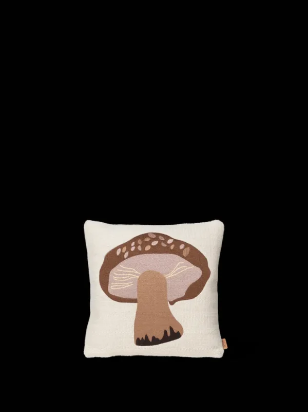 Textiles<ferm LIVING Forest Embroidered Cushion - Porcini