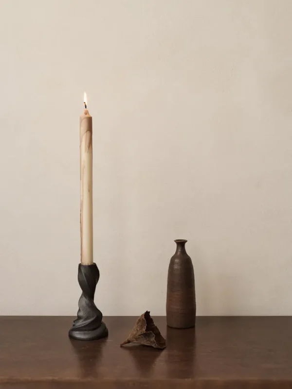 Candleholders<ferm LIVING Gale Candle Holder - Small - ened Aluminium Black