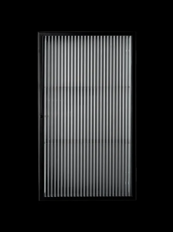 Storage And Shelves<ferm LIVING Haze Wall Cabinet - Reeded Glass - Black