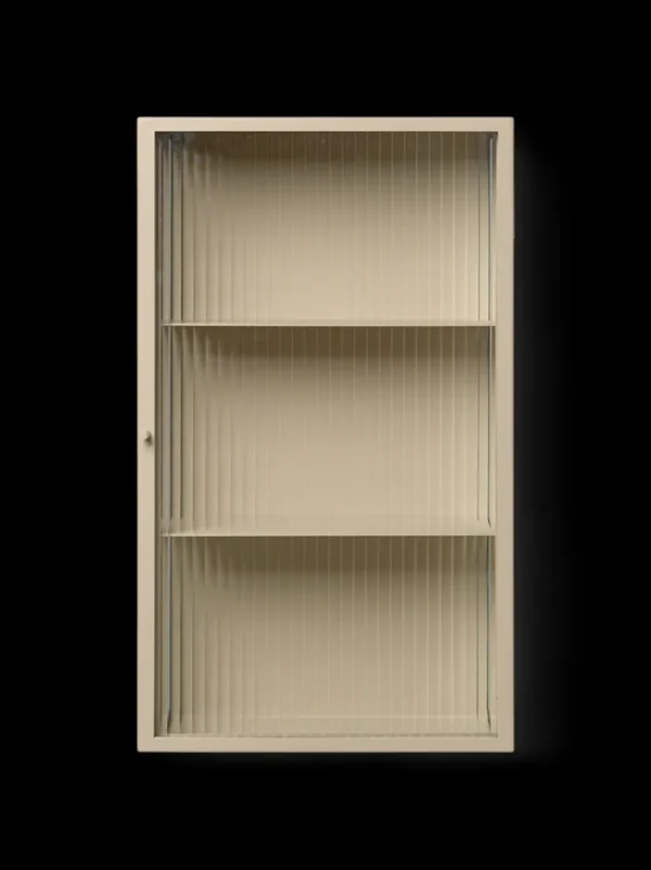 Storage And Shelves<ferm LIVING Haze Wall Cabinet - Reeded glass - Cashmere