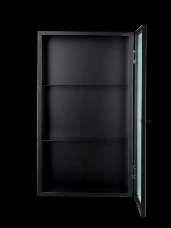 Storage And Shelves<ferm LIVING Haze Wall Cabinet - Reeded Glass - Black