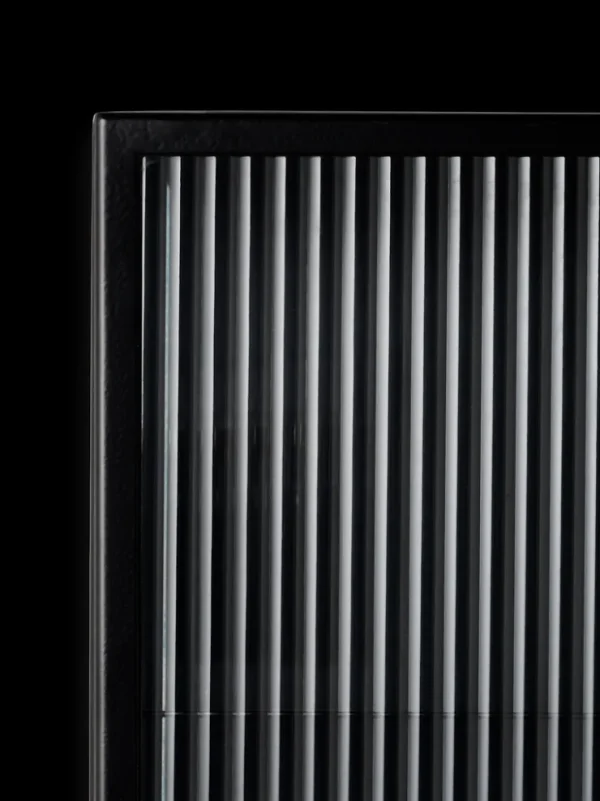 Storage And Shelves<ferm LIVING Haze Wall Cabinet - Reeded Glass - Black