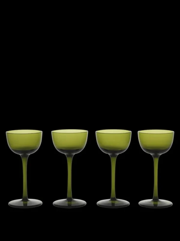 Glasses<ferm LIVING Host Liqueur Glasses - Set of 4 - Moss Green