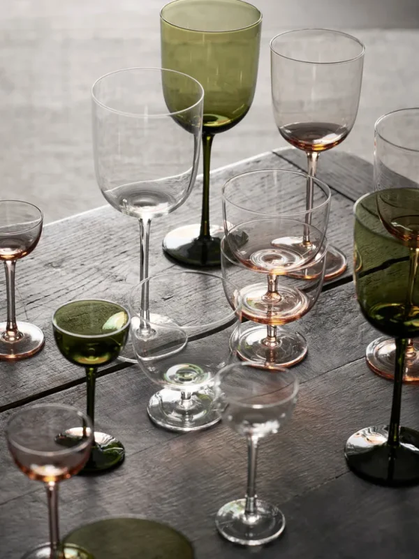 Glasses<ferm LIVING Host Red Wine Glasses - Set of 2 - Moss Green