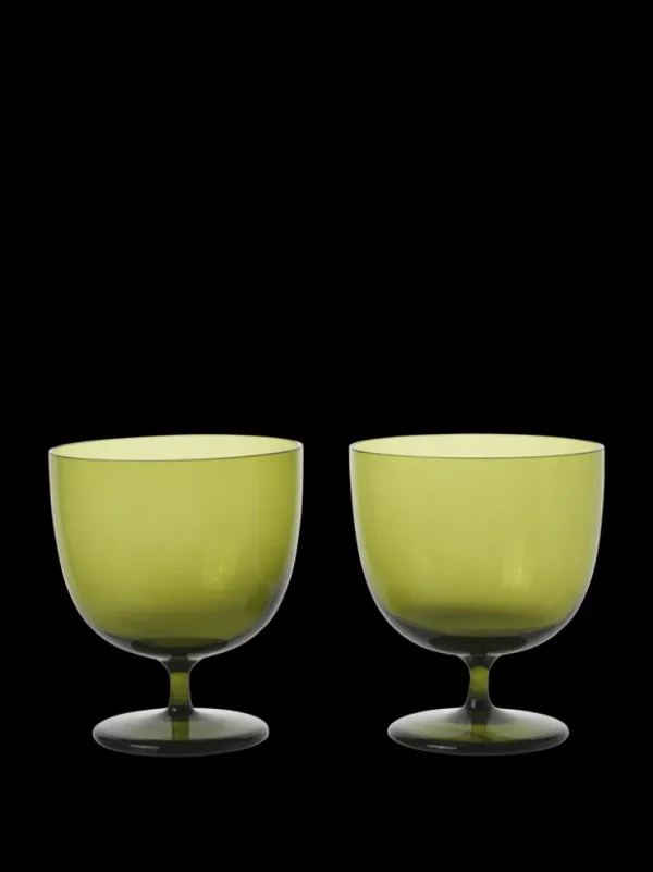 Glasses<ferm LIVING Host Water Glasses - Set of 2 - Moss Green