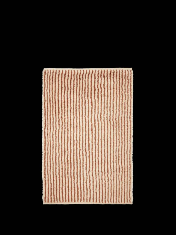 Rectangular Rugs<ferm LIVING Kami Knotted Rug - /Red Brown - 80 x 120 cm Off-White