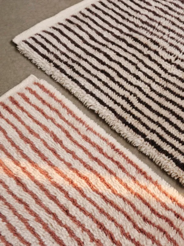 Rectangular Rugs<ferm LIVING Kami Knotted Rug - /Coffee - 80 x 120 cm Off-White