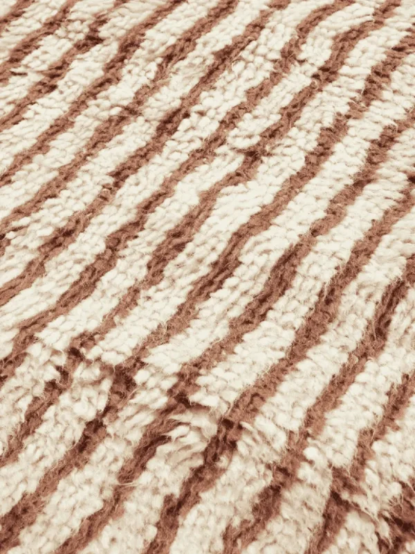 Rectangular Rugs<ferm LIVING Kami Knotted Rug - /Red Brown - 80 x 120 cm Off-White