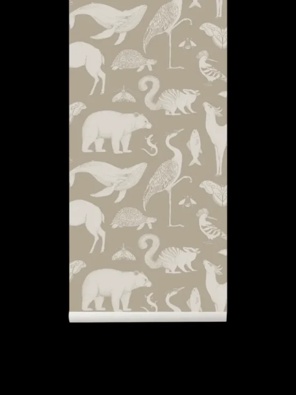 Wallpaper | Wallpaper<ferm LIVING Katie Scott Wallpaper - Animals - Sand