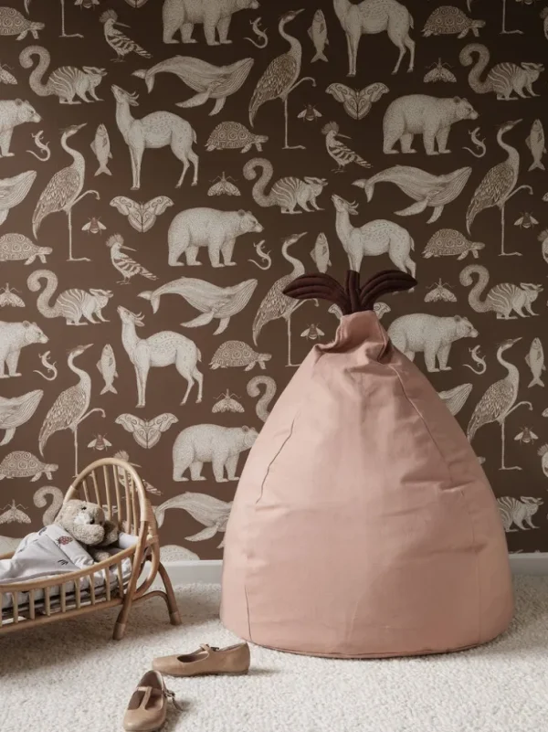 Wallpaper | Wallpaper<ferm LIVING Katie Scott Wallpaper - Animals - Toffee