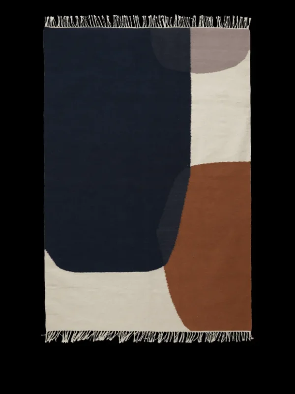 Rectangular Rugs<ferm LIVING Kelim Rug - Large - Merge Dark Blue