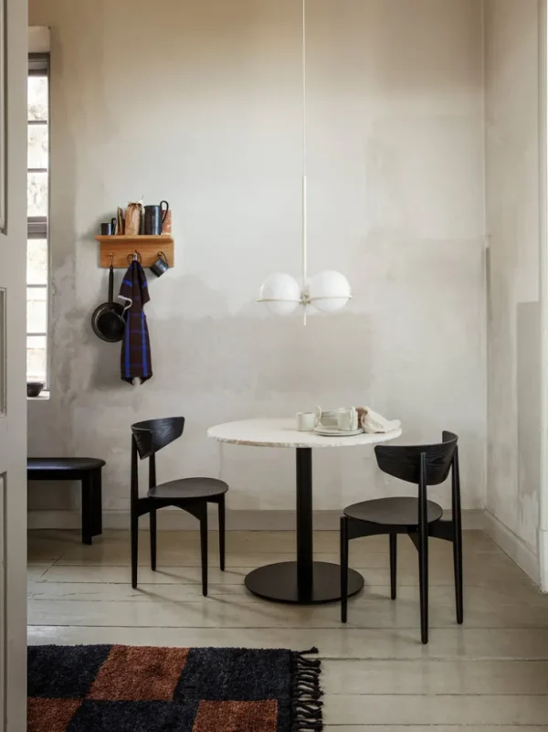 Tables<ferm LIVING Mineral Dining Table - Bianco Curia - Black