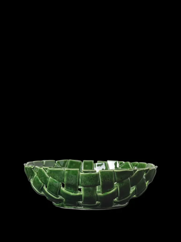 Plates And Bowls<ferm LIVING Plait Bowl - Ø30 - Emerald Green