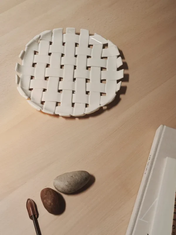 Plates And Bowls<ferm LIVING Plait Platter - Off-White