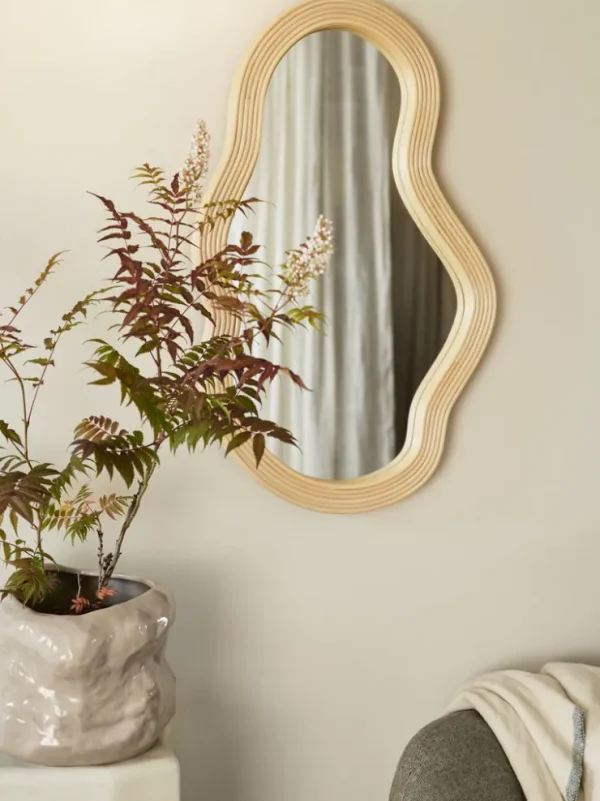 Mirrors<ferm LIVING Pond Rattan Mirror - Medium - Natural