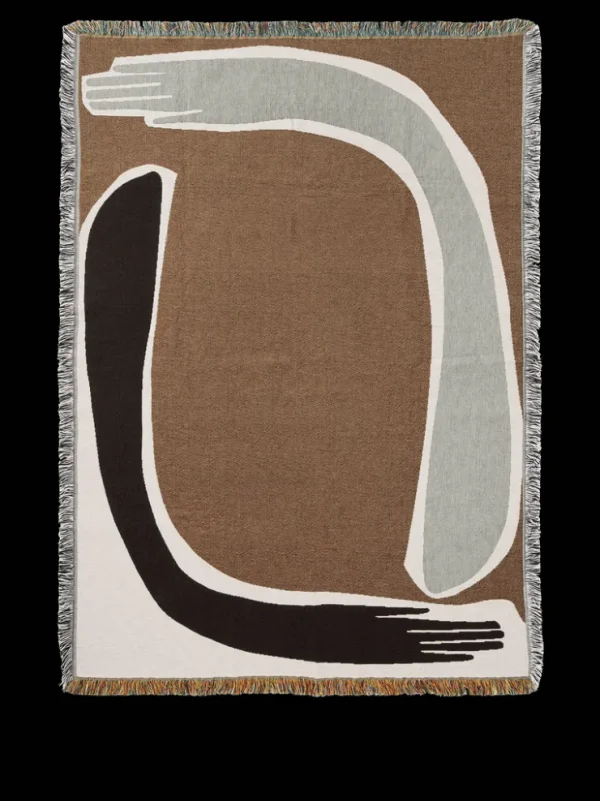 Bedding And Throws<ferm LIVING Pose Tapestry Blanket - Coffee Brown