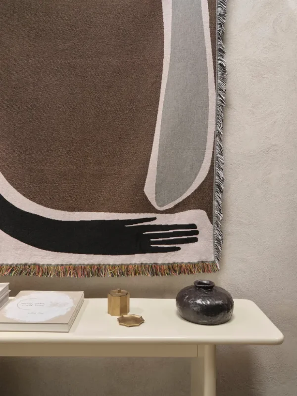 Bedding And Throws<ferm LIVING Pose Tapestry Blanket - Coffee Brown