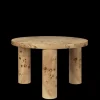 Tables<ferm LIVING Post Coffee Table - Small - Poplar Burl Veneer Natural