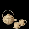 Toys<ferm LIVING Rattan Tea Set - Natural