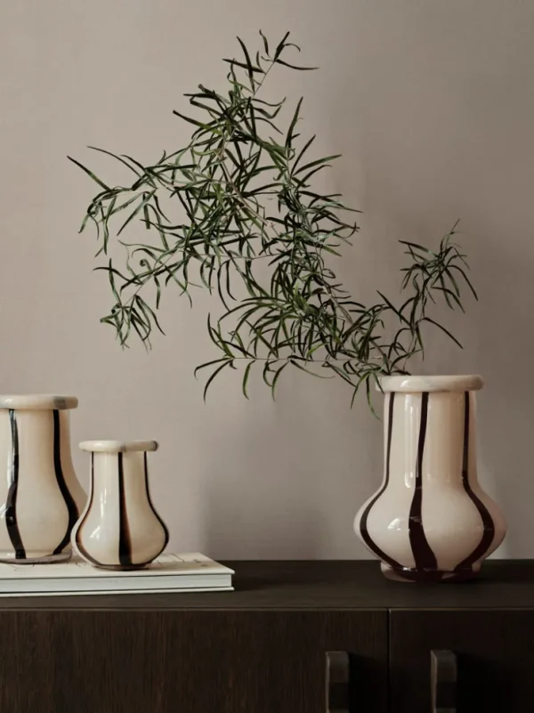 Vases<ferm LIVING Riban Vase - Large - Cream Beige