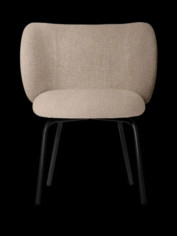 Chairs And Benches<ferm LIVING Rico Dining Chair - Black - Bouclé - - US Sand