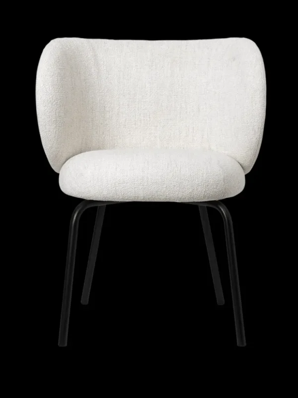 Chairs And Benches<ferm LIVING Rico Dining Chair - Black - Bouclé - - US Off-White