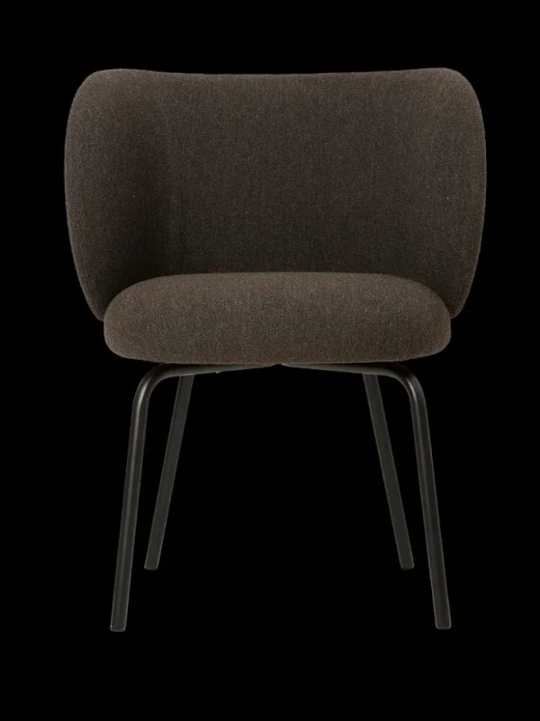 Chairs And Benches<ferm LIVING Rico Dining Chair - Black - Hallingdal - Dark Grey/Brown - US Dark Brown