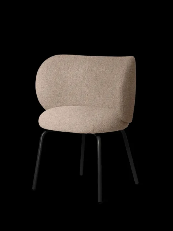 Chairs And Benches<ferm LIVING Rico Dining Chair - Black - Bouclé - - US Sand