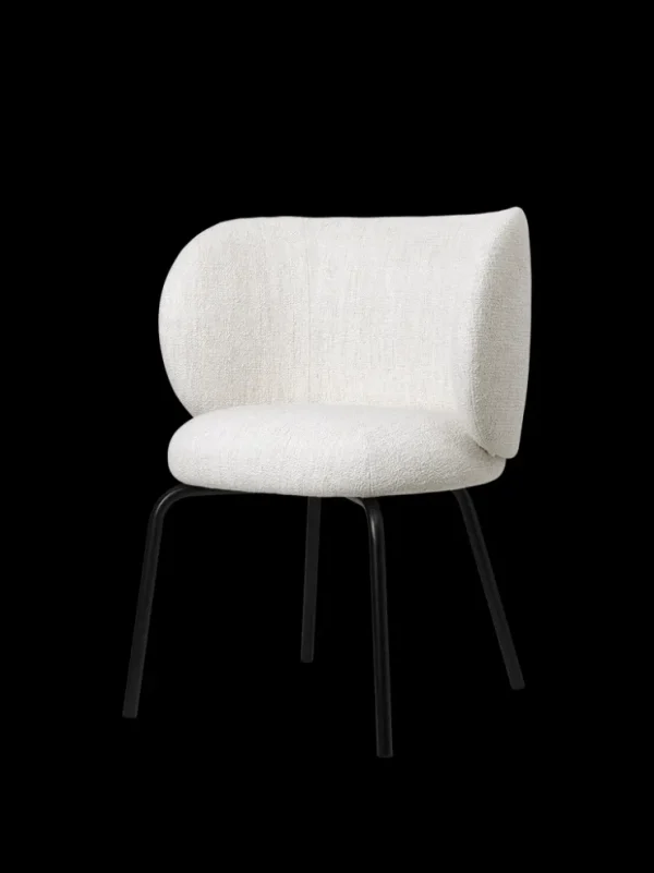 Chairs And Benches<ferm LIVING Rico Dining Chair - Black - Bouclé - - US Off-White