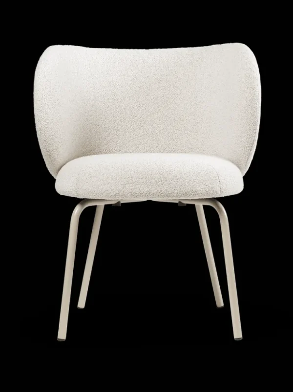 Chairs And Benches<ferm LIVING Rico Dining Chair - Cashmere - Soft Bouclé - Melange - US Off-White