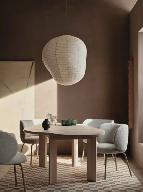 Chairs And Benches<ferm LIVING Rico Dining Chair - Cashmere - Soft Bouclé - Melange - US Off-White