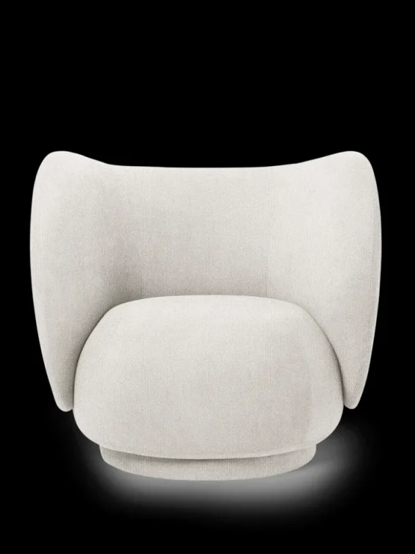 Lounge Chairs And Poufs<ferm LIVING Rico Lounge Chair - Bouclé - - US Off-White