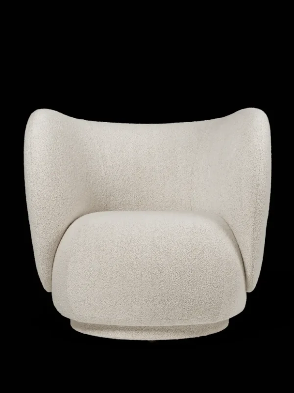 Lounge Chairs And Poufs<ferm LIVING Rico Lounge Chair - Soft Bouclé - Melange - US Off-White