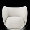 Lounge Chairs And Poufs<ferm LIVING Rico Lounge Chair - Swivel - Bouclé - - US Off-White