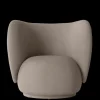 Lounge Chairs And Poufs<ferm LIVING Rico Lounge Chair - Swivel - Brushed - Warm Grey - US Warm Dark Grey