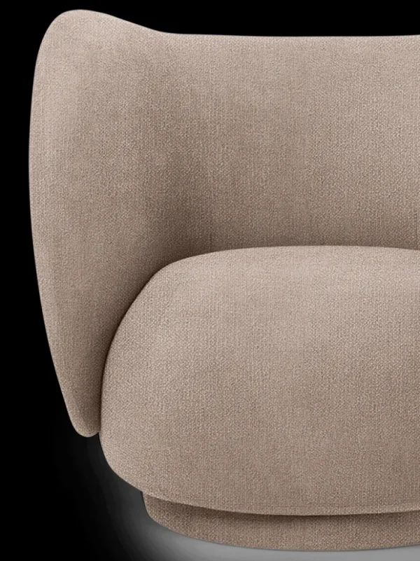 Lounge Chairs And Poufs<ferm LIVING Rico Lounge Chair - Swivel - Bouclé - - US Sand