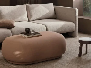 Lounge Chairs And Poufs<ferm LIVING Rico Ottoman - Grain - - US Dusty Rose