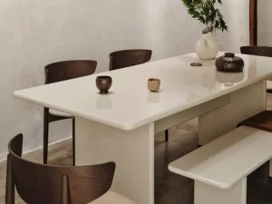 Tables<ferm LIVING Rink Dining Table - 240 x 90 - Eggshell