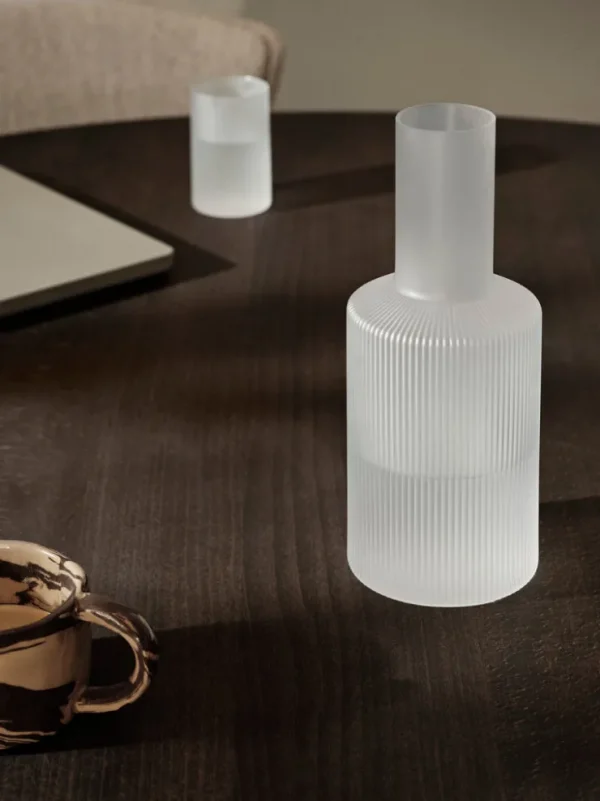 Carafes<ferm LIVING Ripple Carafe - Frosted White