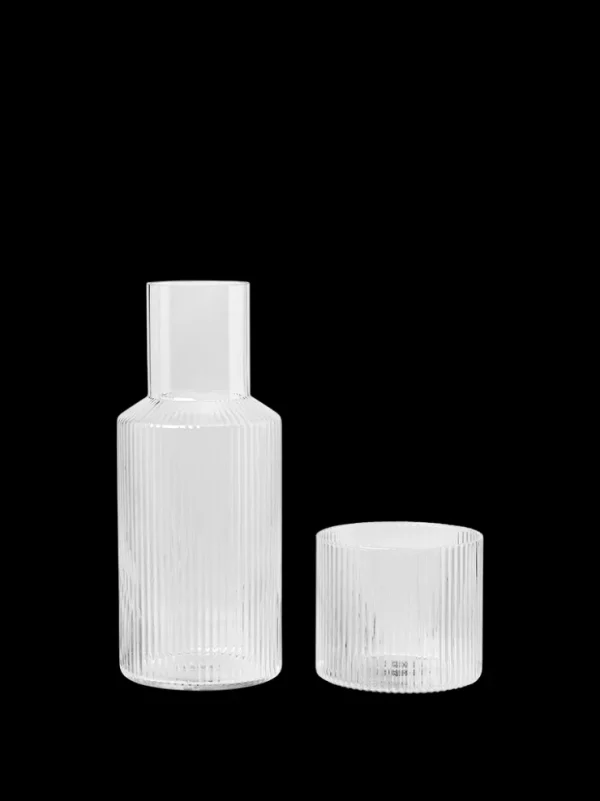 Carafes<ferm LIVING Ripple Carafe Set - Small - Clear