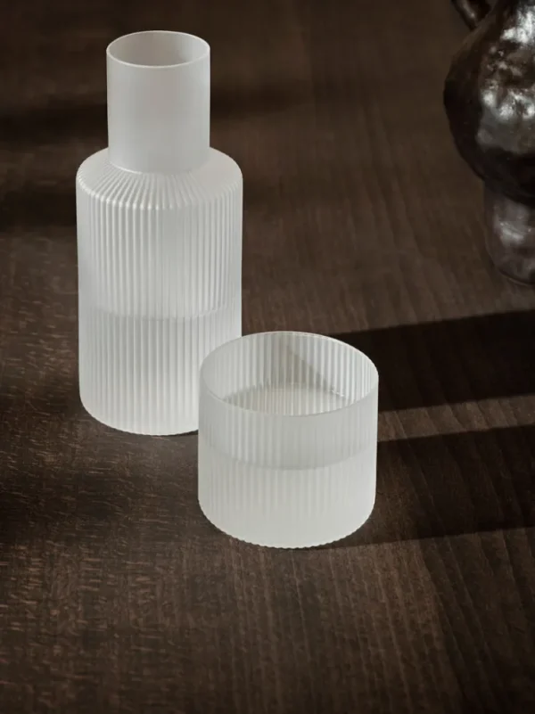 Carafes<ferm LIVING Ripple Carafe Set - Small - Frosted White