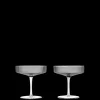 Glasses<ferm LIVING Ripple Champagne Saucers - Set of 2 - Smoked Grey