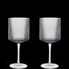 Glasses<ferm LIVING Ripple Red Wine Glasses - Set of 2 - Smoked Grey