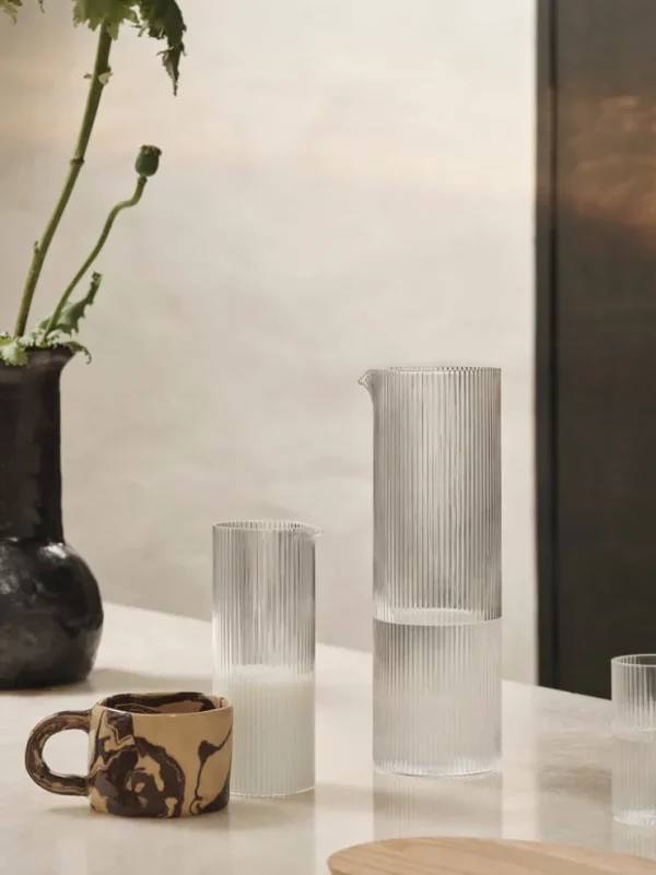 Carafes<ferm LIVING Ripple Water Jug - Clear