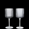 Glasses<ferm LIVING Ripple White Wine Glasses - Set of 2 - Smoked Grey