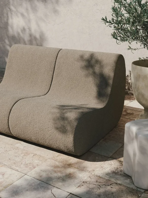 Outdoor Seating | Outdoor Furniture<ferm LIVING Rouli Center Module - Pure Bouclé - Sand Dark Sand