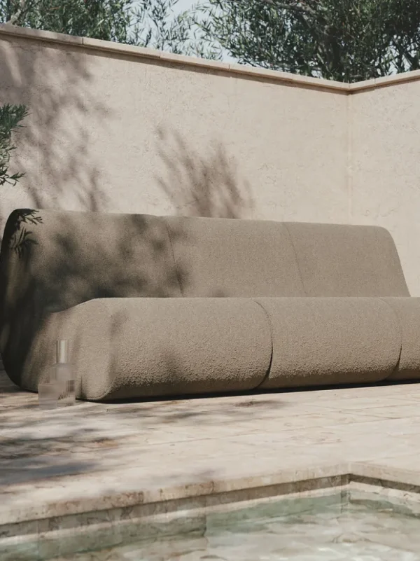 Outdoor Seating | Outdoor Furniture<ferm LIVING Rouli Center Module - Pure Bouclé - Sand Dark Sand