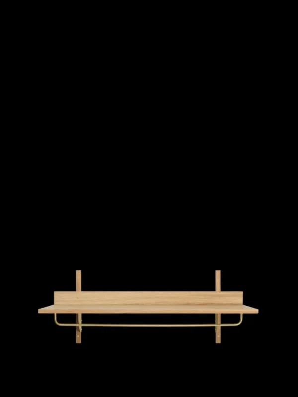 Storage And Shelves<ferm LIVING Sector Rack Shelf - /Brass Natural Oak